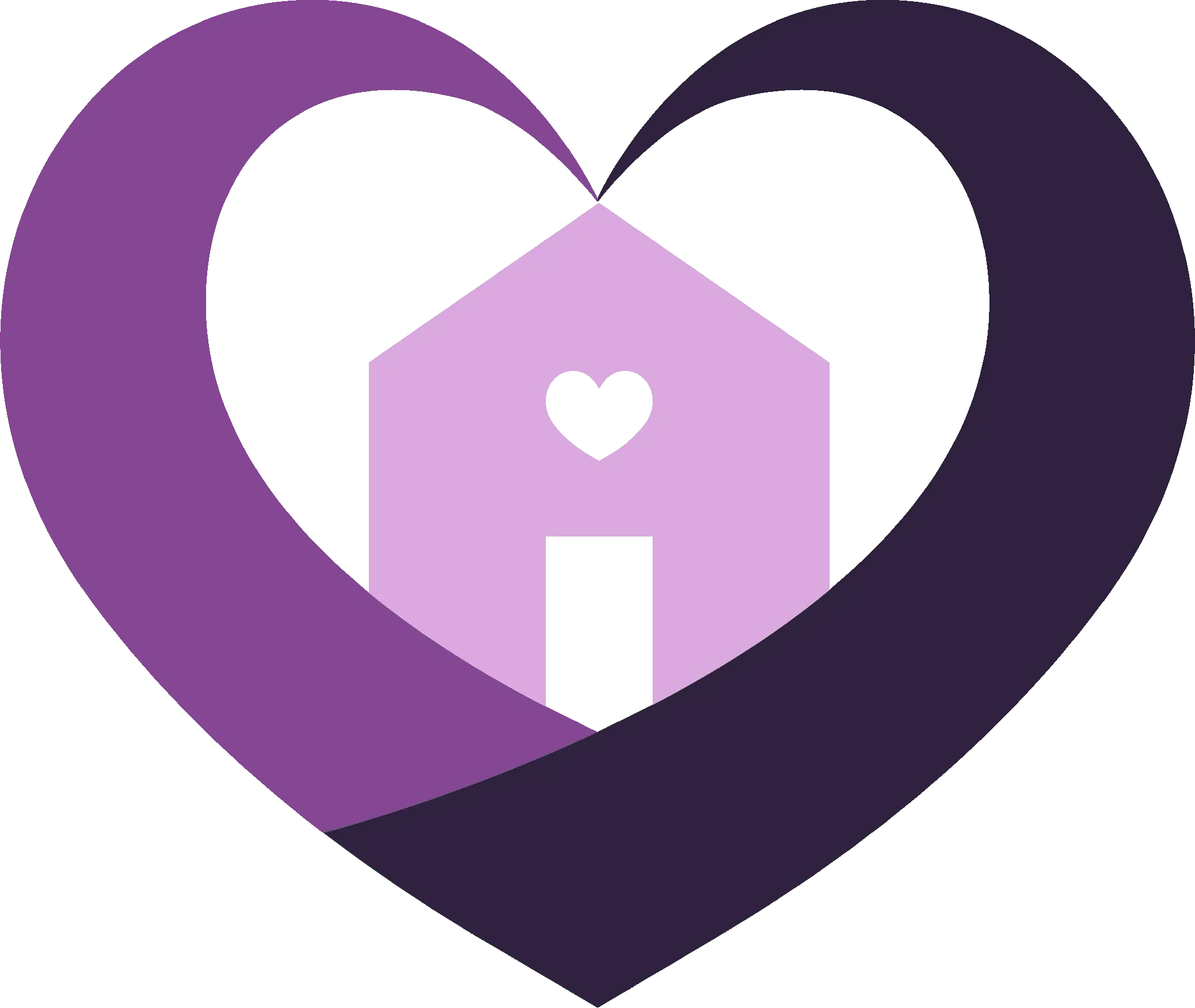 Canyon Breeze Senior Care Logo of a heart with a home inside